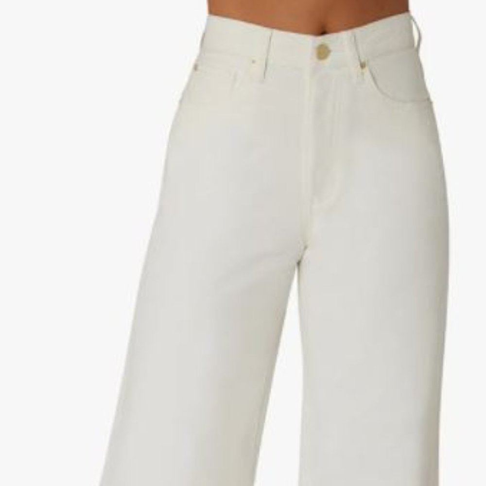 Sz 30  White High Rise Wide Leg Jeans WeWoreWhat
